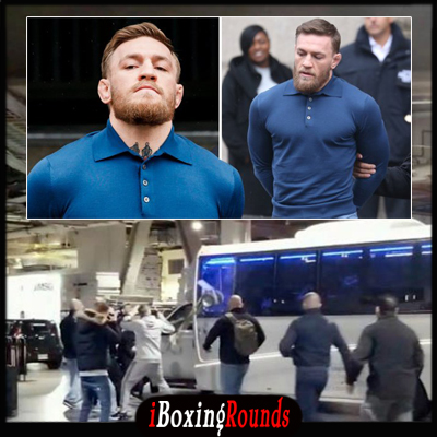 Conor McGregor smashes up coach